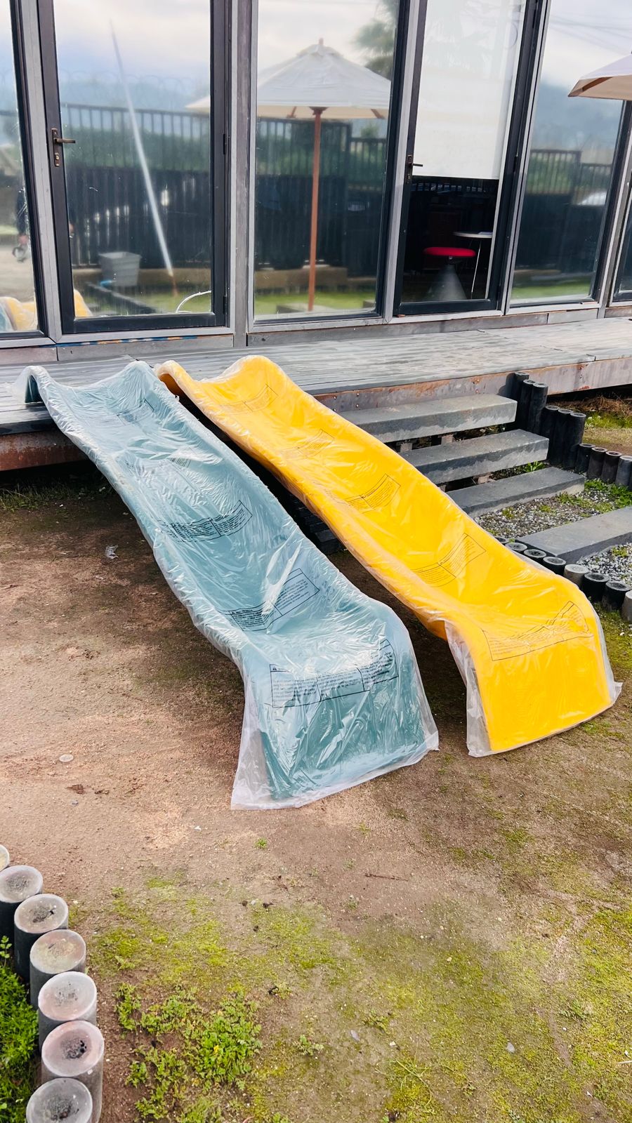 Tobogan Ondas Para Niños - Amarillo y Verde